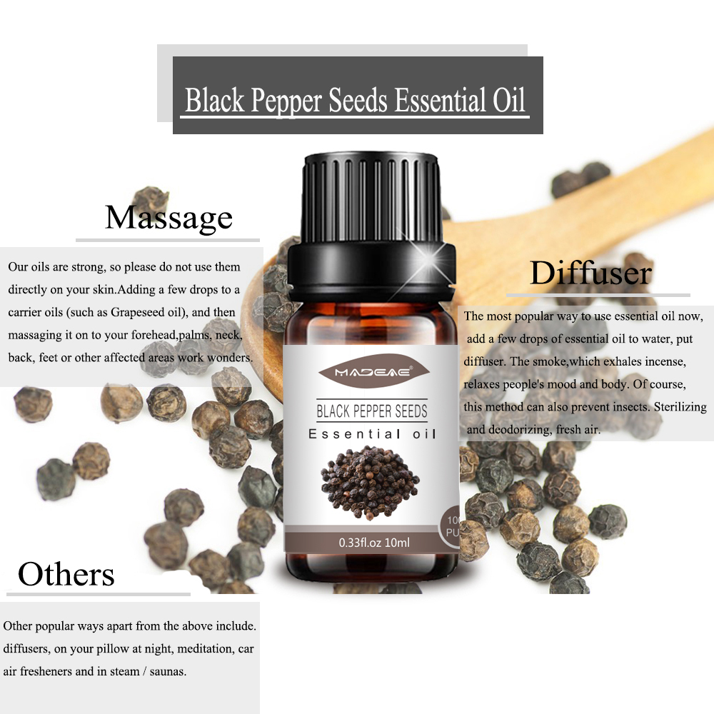 Factory Supply Top Grade Black Pepper Essential Oil