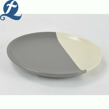Vajilla de cerámica gris que empalma de la categoría alimenticia del diseño único