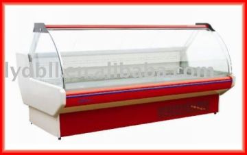 Curved Meat Glass Case Refrigerated