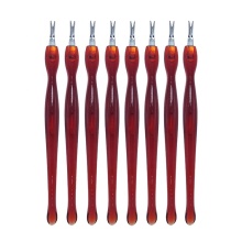 Best Seller 2-IN-1 Plastic V-shape Manicure Nail Cuticle Pusher