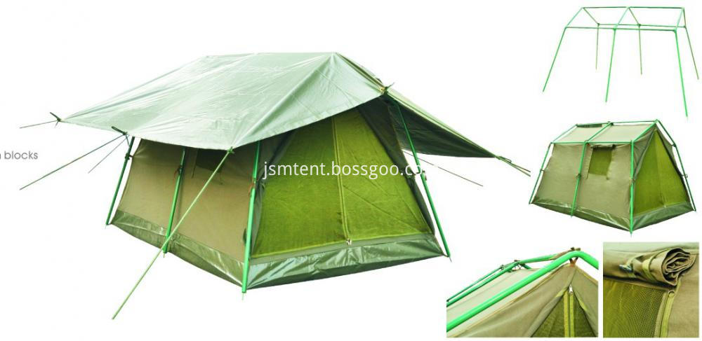 Refugee camp tent