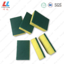 Basic green scouring sponge cleaning