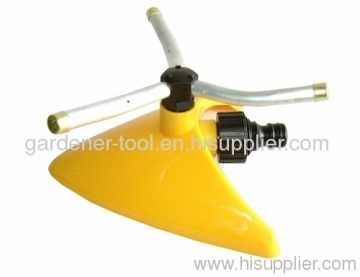 3-arm Aluminium Rotary Water Sprinkler W/plastic Trigon Base?