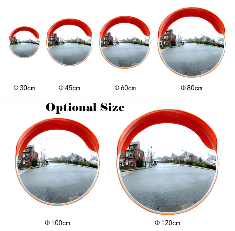 KL 60 cm Plastic Round Traffic Mirror High Visible Wide Angle Convex Mirror, Car Convex Mirror/