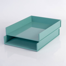Customizable Plastic Stackable Desktop Stationery & Document Organizer for Letter Size Files
