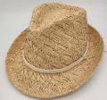 Rafia Western Cowboy Fedora Straw Hat