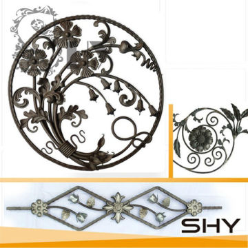 wrought iron fence components