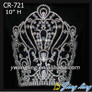 10" Big Tall Rhinestone Crowns For Sale