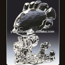 china supply crystal glass butterfly fish 3 inch for gift set(R-2135