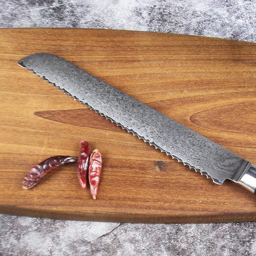 9 Inch Damascus Serrated Bread Knife