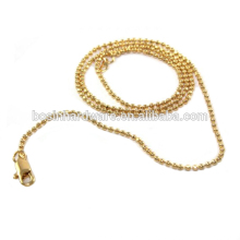Papular High Quality Metal 2.4mm Faceted Ball Chain Gold Color