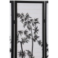 3 Panel Black Oriental Shoji Room Divider Screen