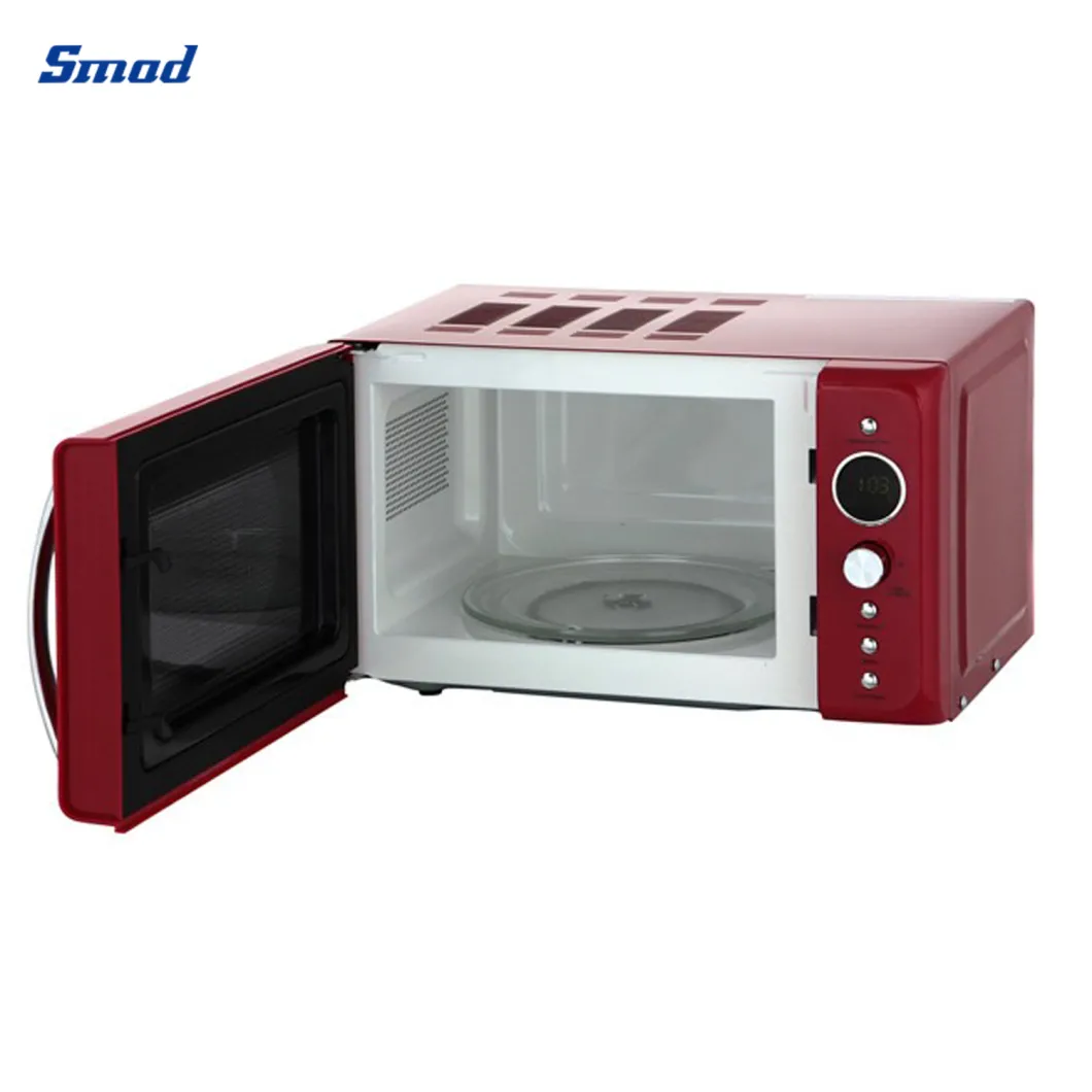 OEM 20L 700W Retro Mini Small Portable Red Counter Top Microwave Oven Price