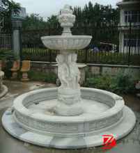 white marble angel fountain