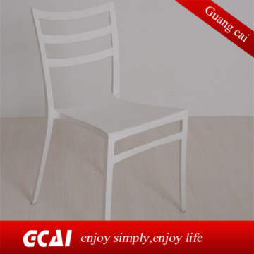 Outdoor leisure white plastic chair chair for restaurant