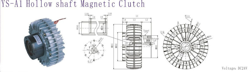 25nm Ys-2.5A1 for Rolling Hollow Shaft Magnetic Powder Clutch