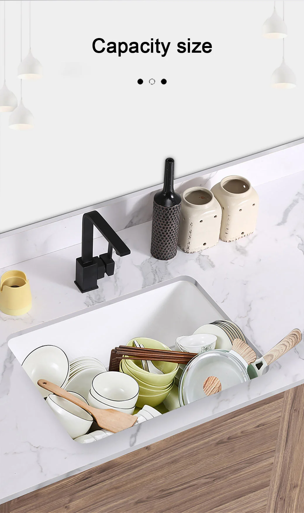 Cupc Certificare Ceramic Single-Slot Vegetable Sink