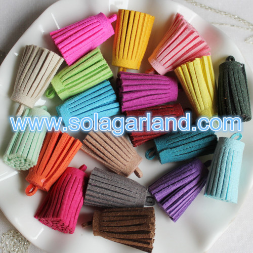 15*30MM Imitation Suede Leather Fringe Tassel Pendants