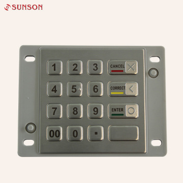 16 Keys Payment Kiosk Metal Encrypted Pinpad