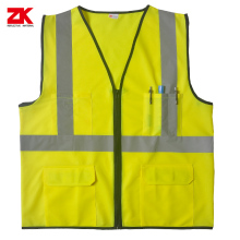 Hot sell Yellow Multi-functional pockets reflective clothes