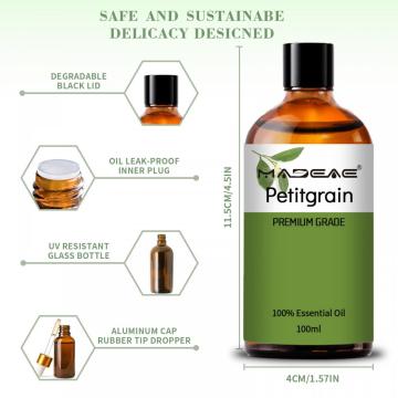 Óleo essencial puro e orgânico petitgrain óleo para aromaterapia com difusor