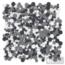 Black And Grey Glass Mosaic Tiles Bubbles