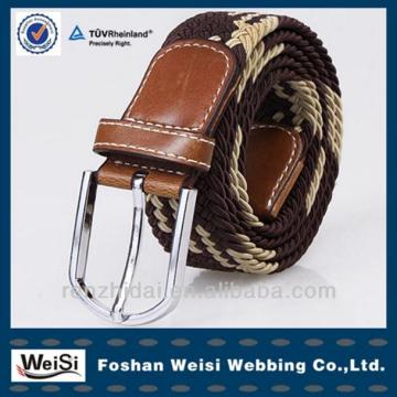 Wholesale hottest men's fashion weave belt for dress