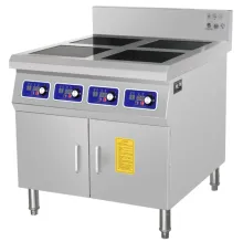 4-Burner Cabinet Induction Cooker Commercial Induction Cooking Range