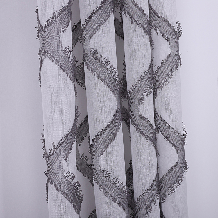 High quality polyester jacquard ready made home used curtain for sliding glass door