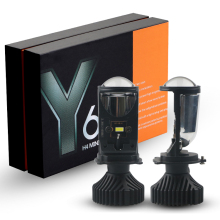 PUERXIN Faro LED de Coche Super Brillante Y6D H4 para SUV y Motocicleta