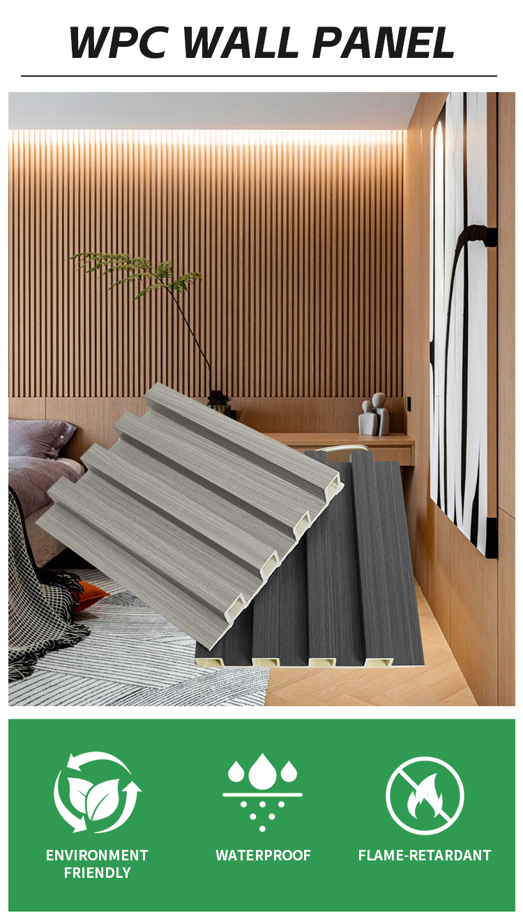 Easy-to-install Fluted Wall Panel Waterproof Durable Wpc Wall Panel For ...