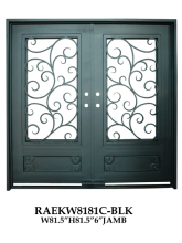 Best Material Hand Made Wrought Iron Entry Door