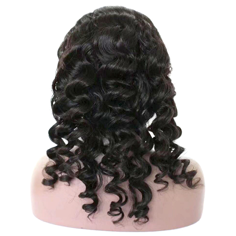 lovely curl mink brazilian hair loose wave wig, natural color loose style lace front wig wholesale,human hair wigs