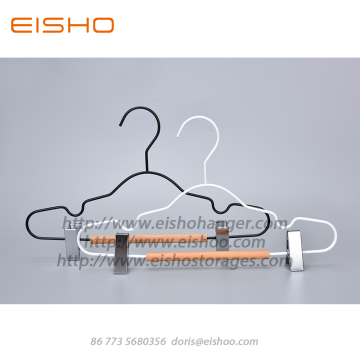 EISHO Kids Wood Metal Hanger With Clips