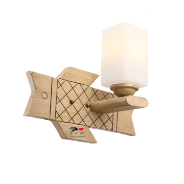 Wood hotel wall lamps mounted