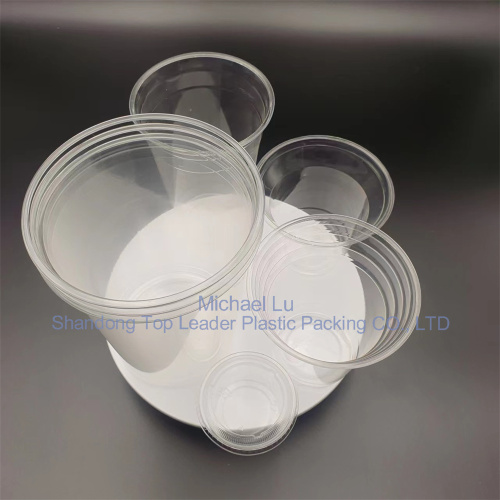 clear PLA cup different oz with FLAT lids