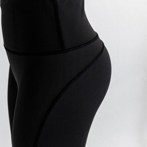 Ladies Black Knee Length Yoga Pants