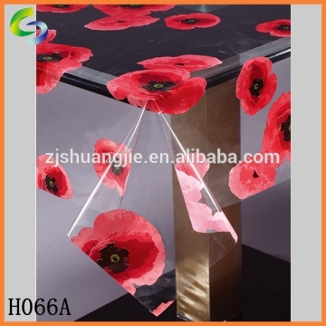 New design clear printed plastic tablecloth rolls