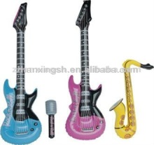 Beautiful design factory sale pvc inflatable custom guitar for kids