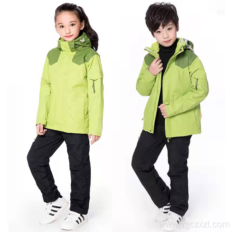 Kids Waterproof Comfortable Fleece Winter Hooded Jacket