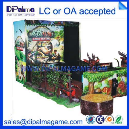 Jungle Hunting B type simulate coin operated arcade gun shooting game machine