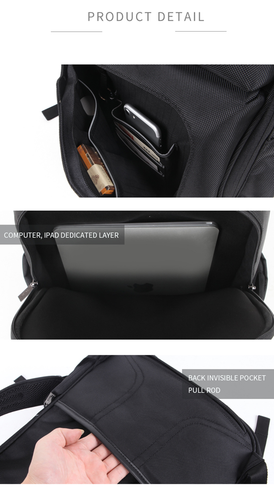 Newcom OBM ODM Fashion Polyester Waterproof Business Laptop Backpack