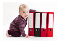 A4 Red / Green Hard Cover Pp Meeting File Folder Document Clip Inserted