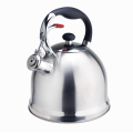 Durable stainless steel whistling stovetop kettle