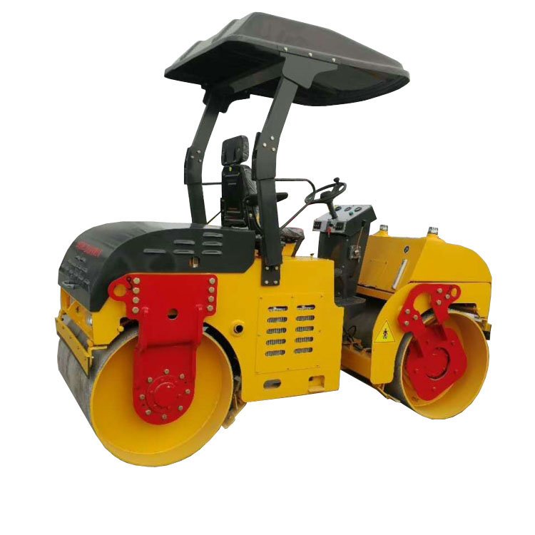 3ton hidráulico direção de direção compactador de solo vibratório