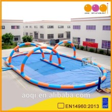 Hot sale outdoor inflatable race track sports game inflatable go kart race track for sale