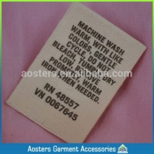 custom wholesale apparel size make fabric printed labels