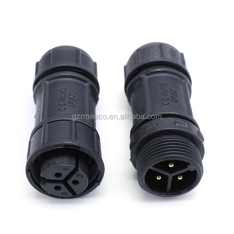 Eco-Friendly Screw Electrical Circular Power Ip68 Waterproof M12 3pin connector