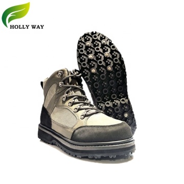 PVC Leather Studs Addable Outsole Lace-Up Wading Shoes