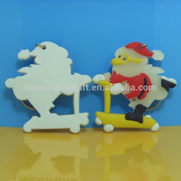 Custom keychain for Christmas gift , Santa Claus PVC keyrings